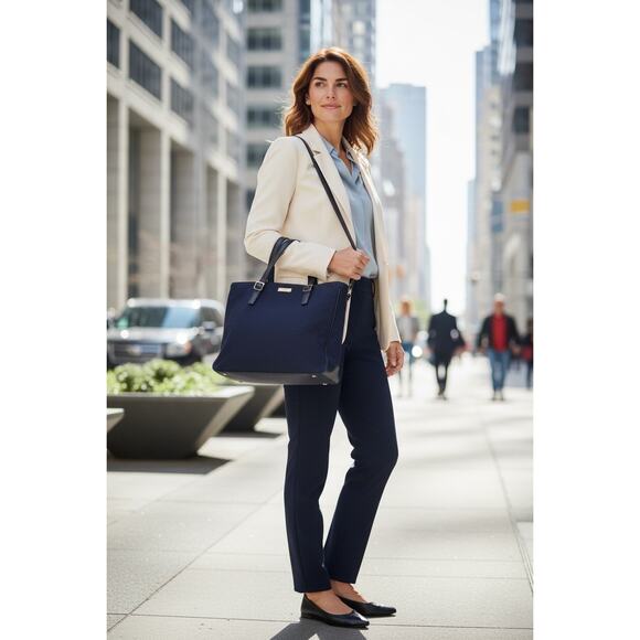 Vintage Coach Hampton Black Nylon Tote Shoulder Bag Leather Straps Style 6260 - Picture 2 of 11